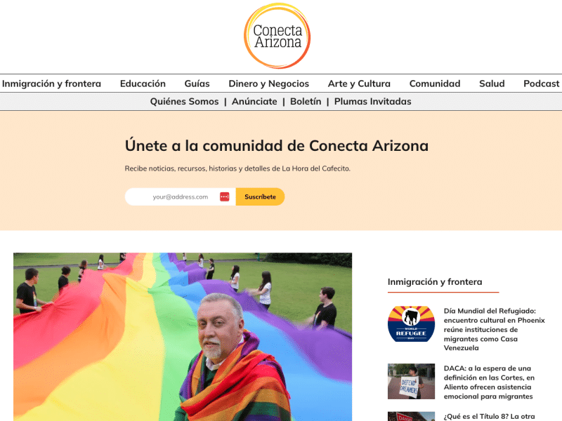 Conecta Arizona. Indiegraf da la bienvenida a medios independientes en español.
